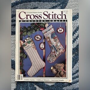 🔥Cross Stitch & Country Crafts Paperback Magazine July/August 1989